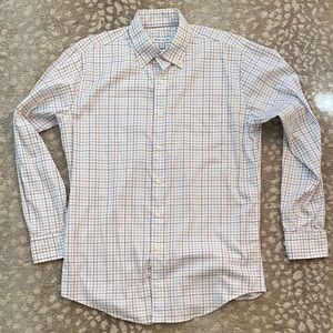 Peter Millar Blue and Red Checkered Shirt
